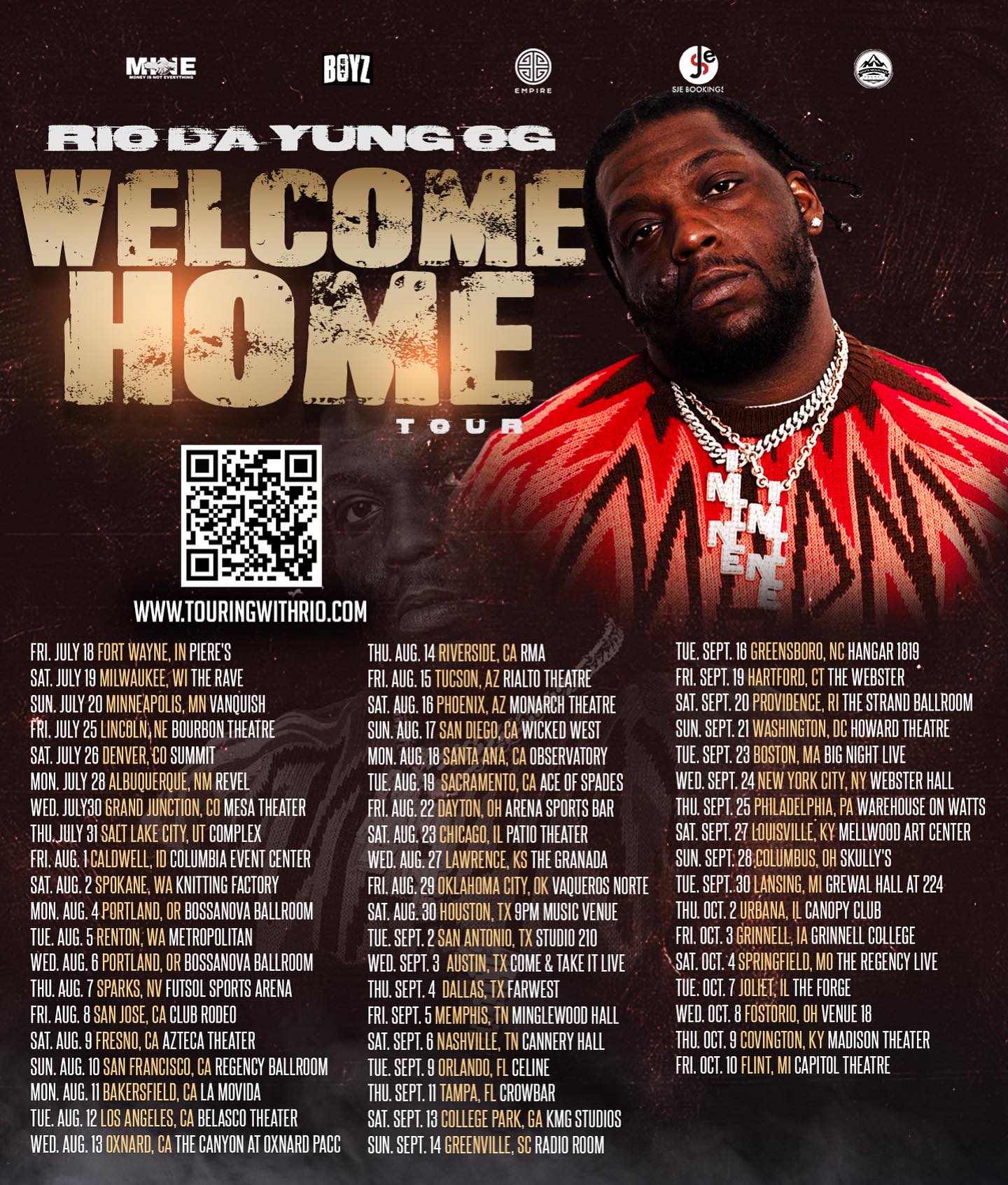 Rio Da Yung Og Welcome Home Tour Tour Poster 2025